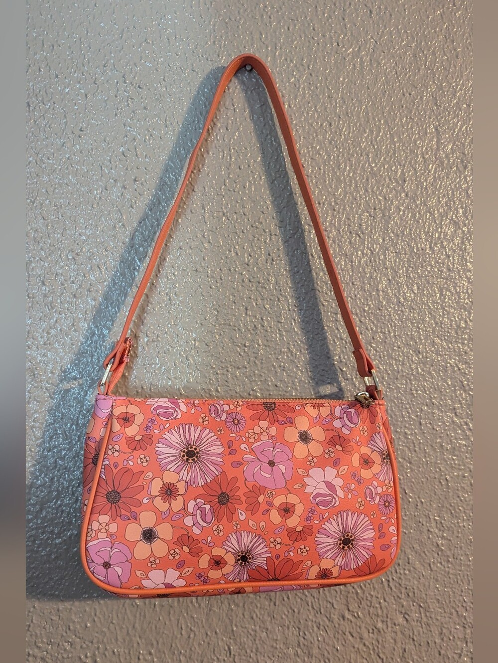 wild fable Pink and Coral Floral Shoulder Bag